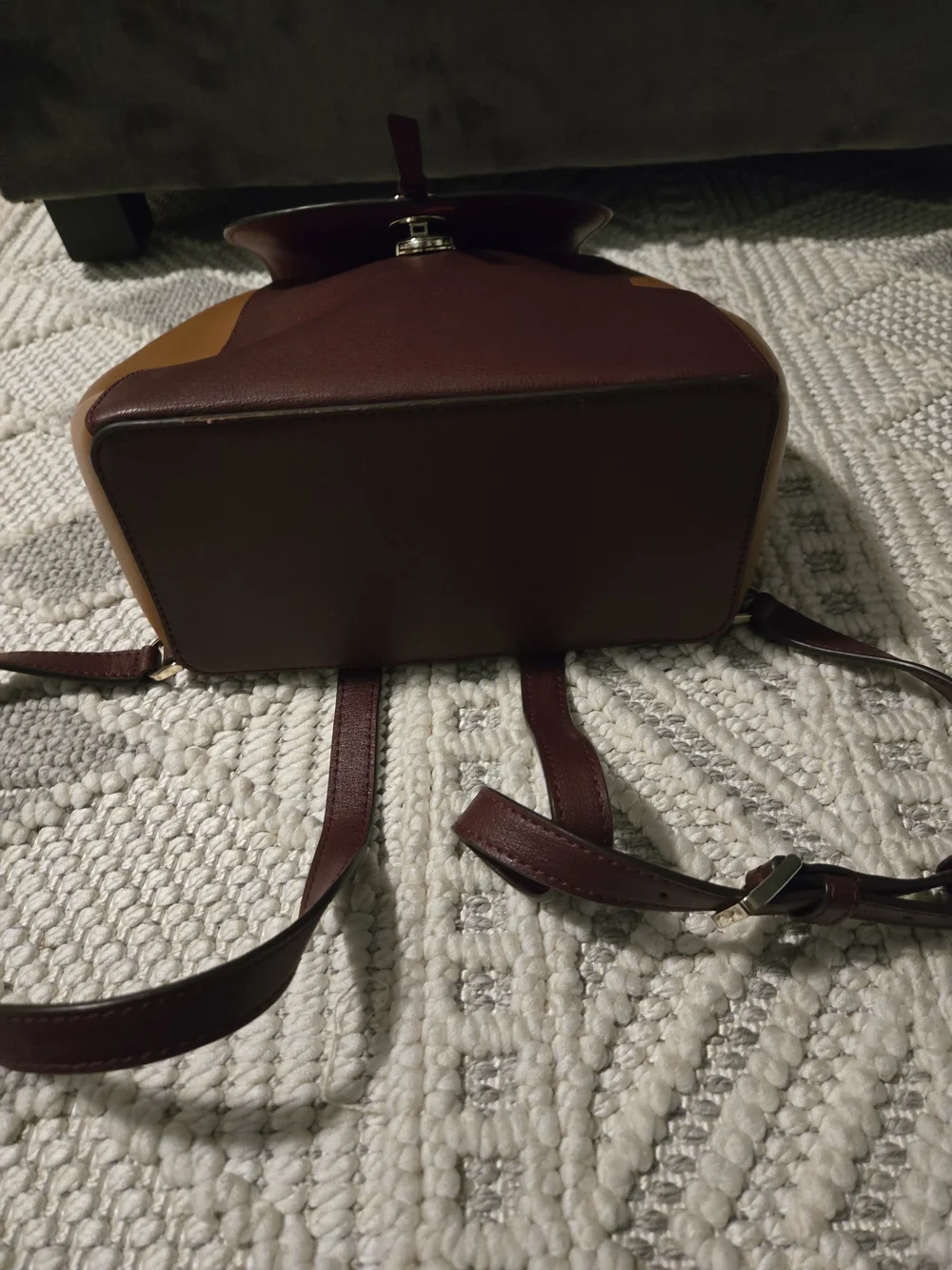 kate spade Colorblock Leather Backpack in Burgundy, Maroon & Tan - Picture 3 of 3